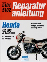 Honda CX 500/650  GL 500/650  ab 1978 - Wassergekühlter 4-Takt-Motor, obengestr. Ventile, V-Motor mit 2 Zyl. und 4 Ventilen